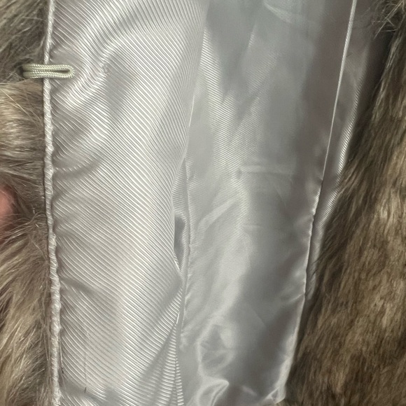 Banana Republic Brown Tan Faux Fur Hook Close Women's Sleeveless Vest XS - Picture 6 of 7